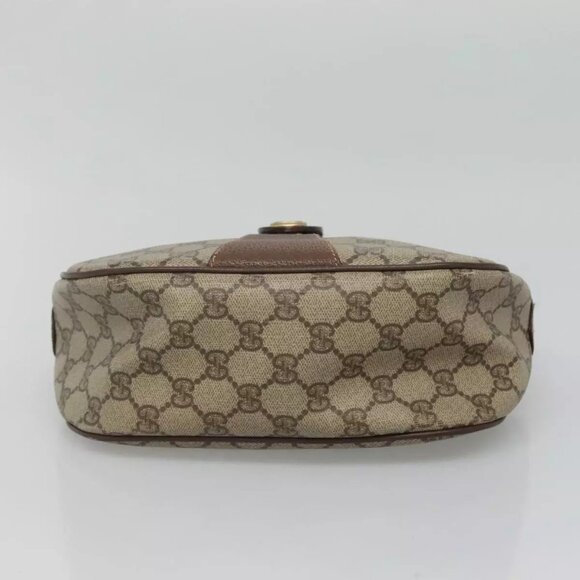 GUCCI GG Supreme Web Sherry Line Shoulder Bag PVC Beige Red 89 02 032 Auth BA465 - Picture 6 of 16